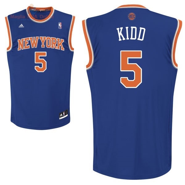 Acquista Maglia NBA New York Knicks #5 Jason Kidd Blu