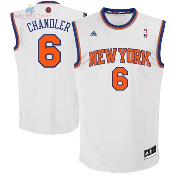 Acquista Maglia NBA New York Knicks #6 Kristaps Porzingis Bianco