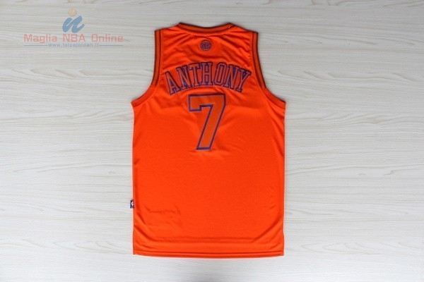 Acquista Maglia NBA New York Knicks #7 Carmelo Anthony Arancia