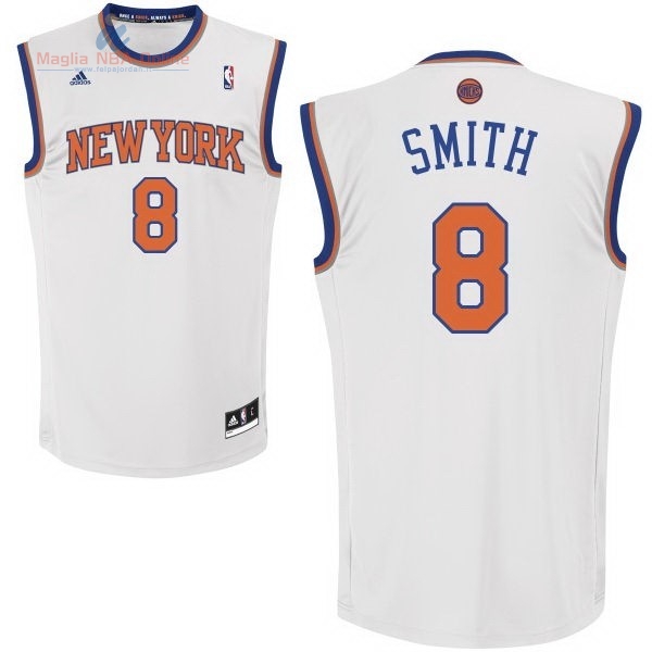 Acquista Maglia NBA New York Knicks #8 JR.Smith Bianco