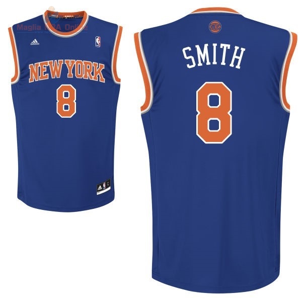 Acquista Maglia NBA New York Knicks #8 JR.Smith Blu