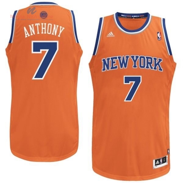 Acquista Maglia NBA New York Knicks 2012 Natale #7 Anthony Arancia