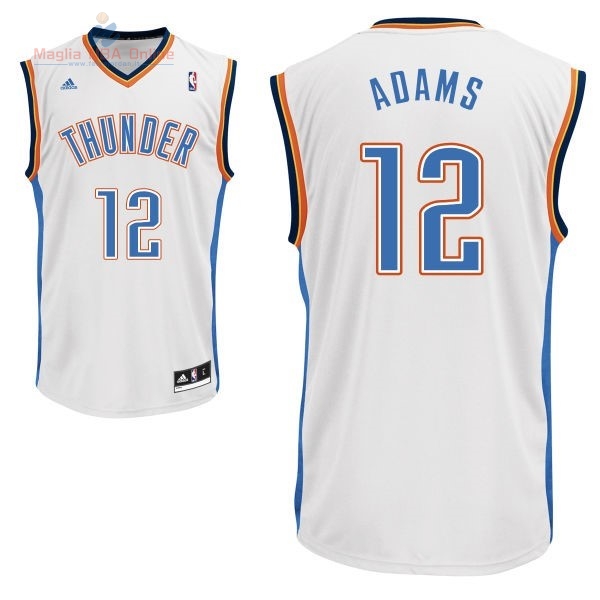 Acquista Maglia NBA Oklahoma City Thunder #12 Steven Adams Bianco