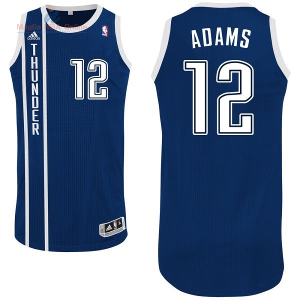 Acquista Maglia NBA Oklahoma City Thunder #12 Steven Adams Retro Blu