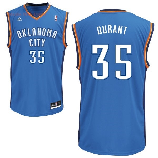 Acquista Maglia NBA Oklahoma City Thunder #35 Kevin Durant Blu