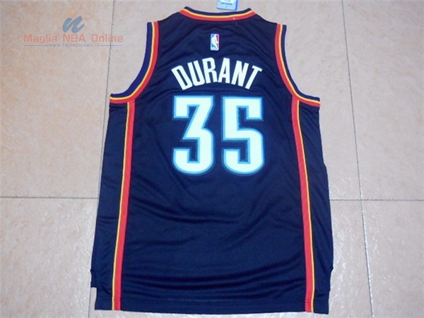 Acquista Maglia NBA Oklahoma City Thunder #35 Kevin Durant Nero