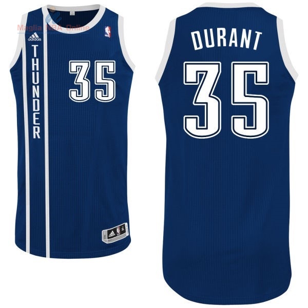 Acquista Maglia NBA Oklahoma City Thunder #35 Kevin Durant Retro Blu