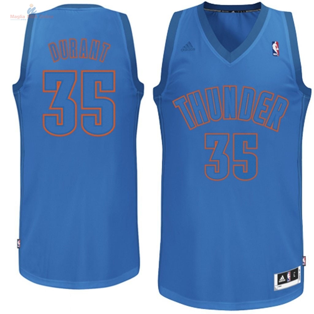 Acquista Maglia NBA Oklahoma City Thunder 2012 Natale #35 Durant Blu