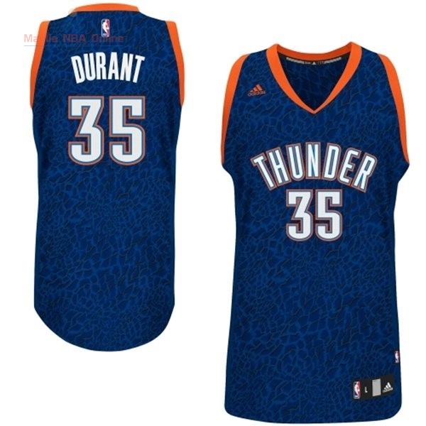Acquista Maglia NBA Oklahoma City Thunder Luce Leopard #35 Durant Blu