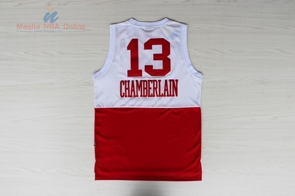 Acquista Maglia NBA Philadelphia Sixers #13 Wilt Chamberlain Rosso Bianco