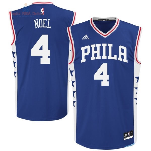 Acquista Maglia NBA Philadelphia Sixers #4 Nerlens Noel Blu