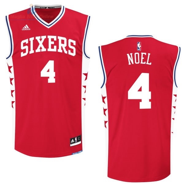 Acquista Maglia NBA Philadelphia Sixers #4 Nerlens Noel Rosso