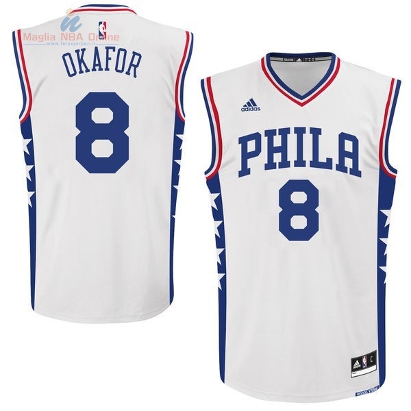 Acquista Maglia NBA Philadelphia Sixers #8 Julius Erving Bianco