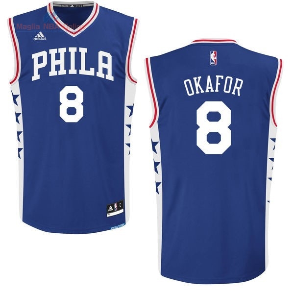 Acquista Maglia NBA Philadelphia Sixers #8 Julius Erving Blu