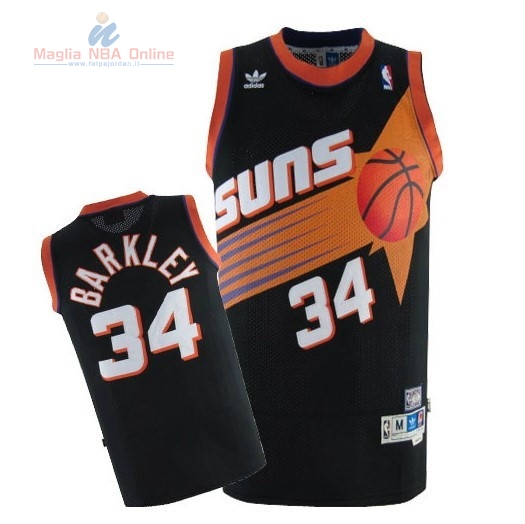 Acquista Maglia NBA Phoenix Suns #34 Charles Barkley Nero