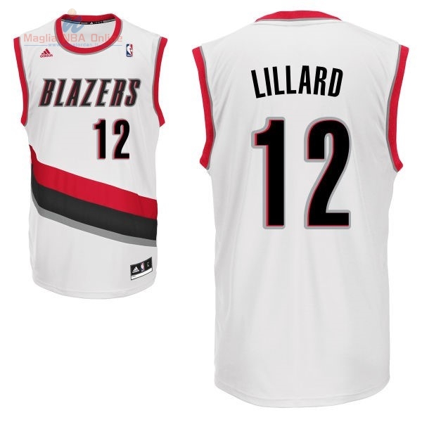 Acquista Maglia NBA Portland Trail Blazers #12 LaMarcus Aldridge Bianco