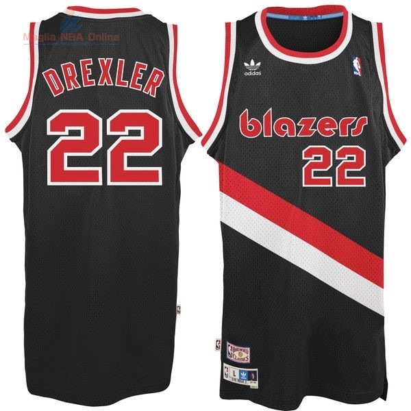 Acquista Maglia NBA Portland Trail Blazers #22 Clyde Drexler Nero