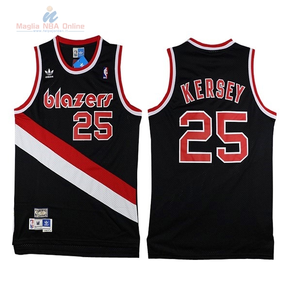 Acquista Maglia NBA Portland Trail Blazers #25 Jerome Kersey 2016 Nero