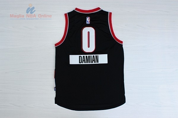Acquista Maglia NBA Portland Trail Blazers Blazers 2014 Natale #0 Damian Nero