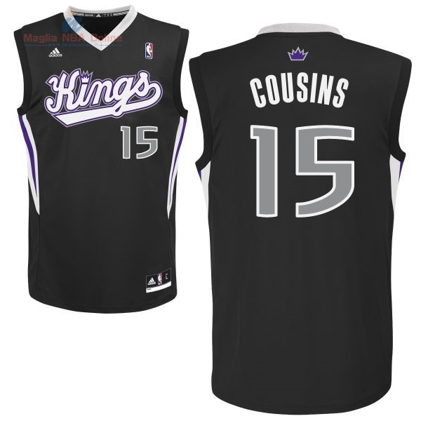 Acquista Maglia NBA Sacramento Kings #15 DeMarcus Cousins Nero
