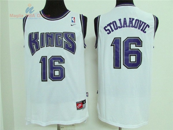 Acquista Maglia NBA Sacramento Kings #16 Peja Stojakovic Retro Bianco