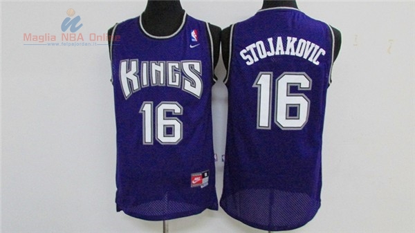 Acquista Maglia NBA Sacramento Kings #16 Peja Stojakovic Retro Porpora