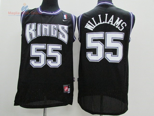 Acquista Maglia NBA Sacramento Kings #55 Jason Williams Nero