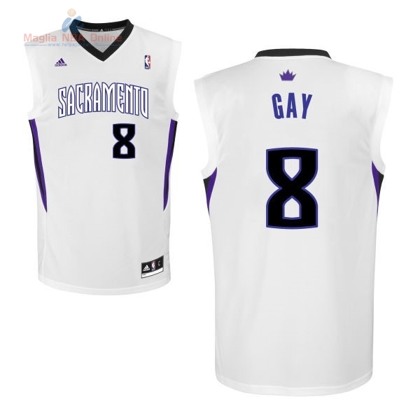 Acquista Maglia NBA Sacramento Kings #8 Rudy Gay Bianco