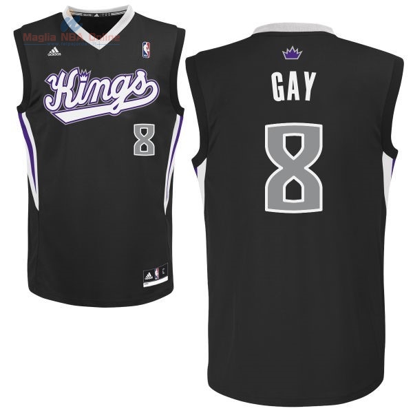 Acquista Maglia NBA Sacramento Kings #8 Rudy Gay Nero