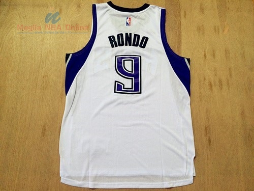 Acquista Maglia NBA Sacramento Kings #9 Rajon Rondo Bianco