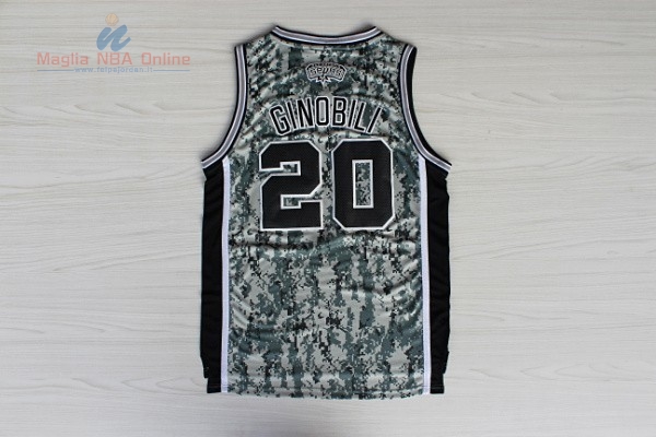 Acquista Maglia NBA San Antonio Spurs #20 Manu Ginóbili Verde