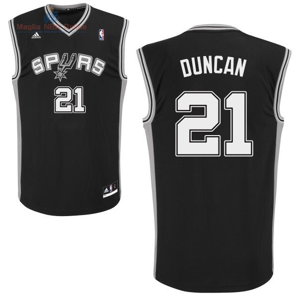 Acquista Maglia NBA San Antonio Spurs #21 Tim Duncan Nero