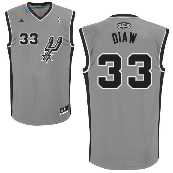 Acquista Maglia NBA San Antonio Spurs #33 Boris Diaw Grigio