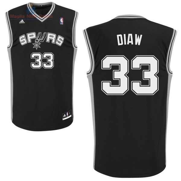 Acquista Maglia NBA San Antonio Spurs #33 Boris Diaw Nero