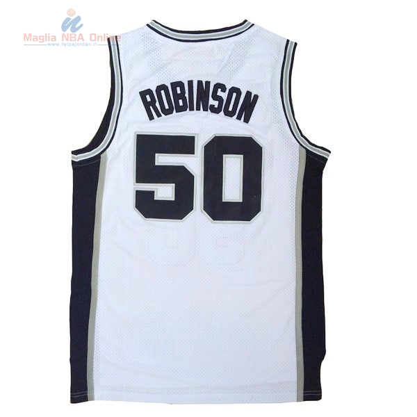 Acquista Maglia NBA San Antonio Spurs #50 David Robinson Bianco