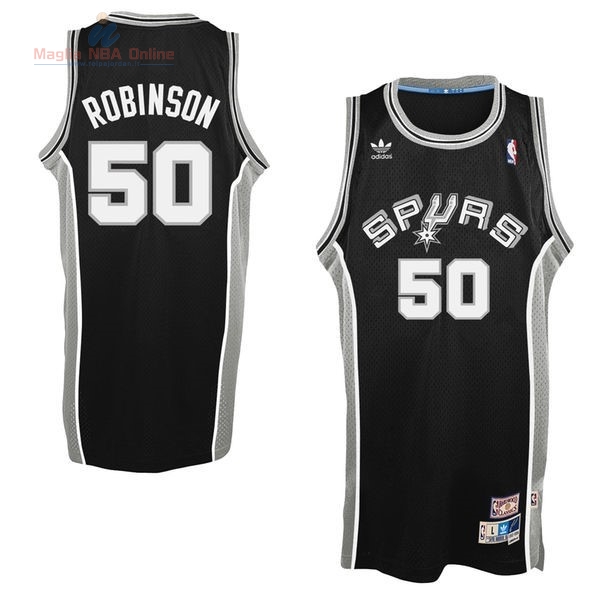 Acquista Maglia NBA San Antonio Spurs #50 David Robinson Nero