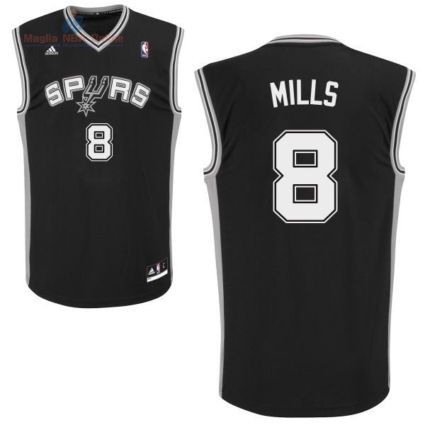Acquista Maglia NBA San Antonio Spurs #8 Patty Mills Nero