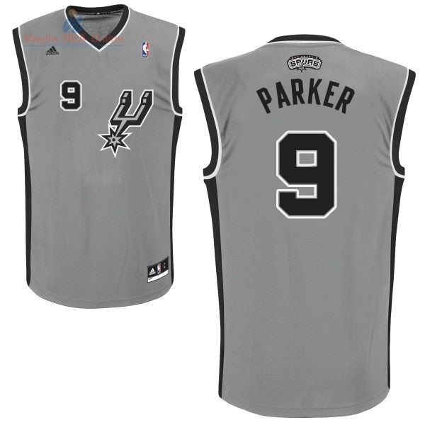 Acquista Maglia NBA San Antonio Spurs #9 Tony Parker Grigio