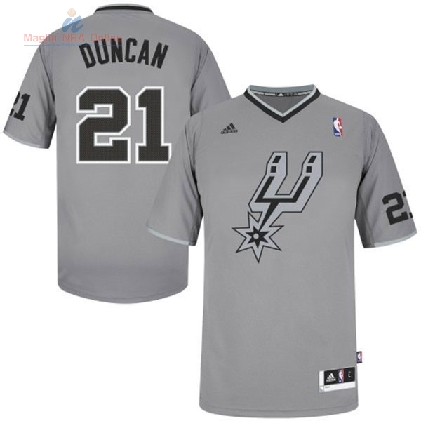 Acquista Maglia NBA San Antonio Spurs 2013 Natale #21 Duncan Grigio