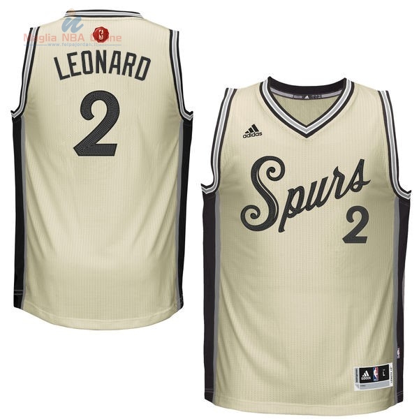 Acquista Maglia NBA San Antonio Spurs 2015 Natale #2 Leonard Bianco