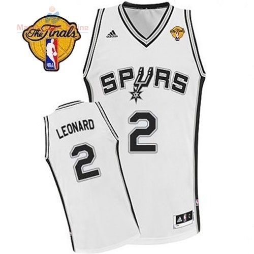 Acquista Maglia NBA San Antonio Spurs Finale #2 Leonard Bianco