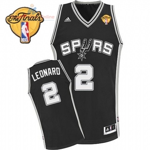 Acquista Maglia NBA San Antonio Spurs Finale #2 Leonard Nero