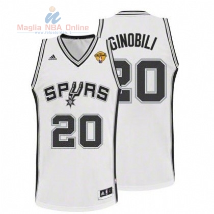 Acquista Maglia NBA San Antonio Spurs Finale #20 Ginobili Bianco