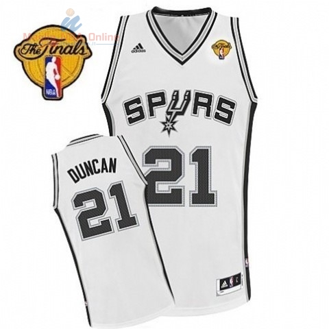 Acquista Maglia NBA San Antonio Spurs Finale #21 Duncan Bianco