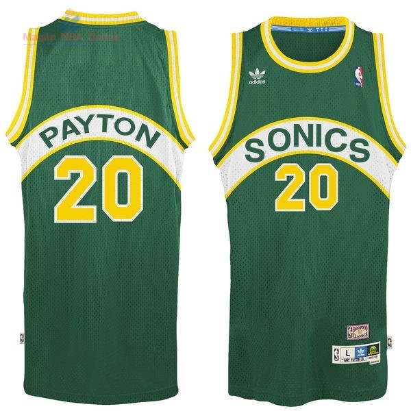 Acquista Maglia NBA Seattle Supersonics #20 Gary Payton Verde