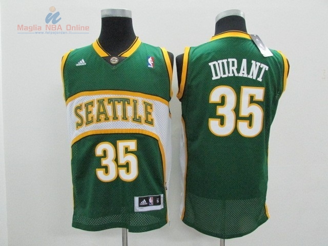 Acquista Maglia NBA Seattle Supersonics #35 Kevin Durant Verde