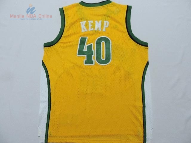 Acquista Maglia NBA Seattle Supersonics #40 Shawn Kemp Giallo