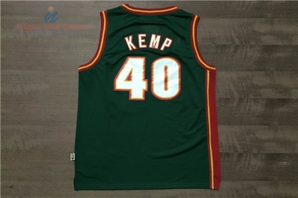 Acquista Maglia NBA Seattle Supersonics #40 Shawn Kemp Retro Verde