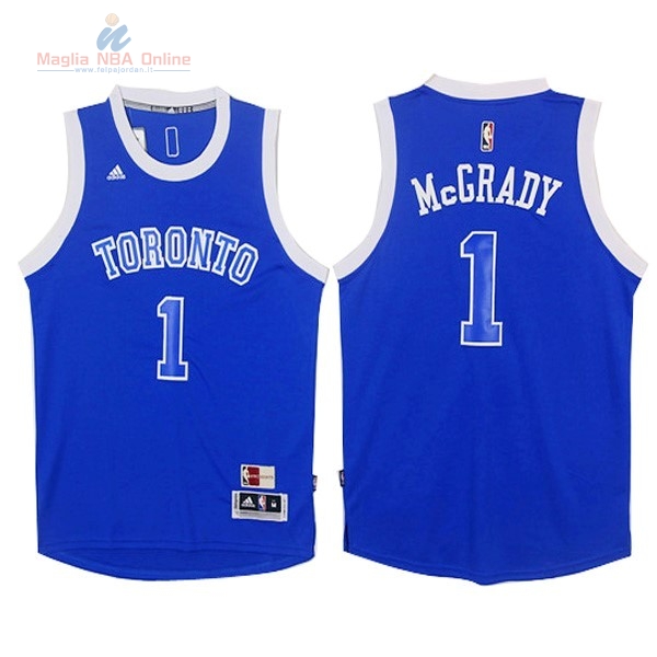 Acquista Maglia NBA Toronto Raptors #1 Tracy McGrady Blu Bianco