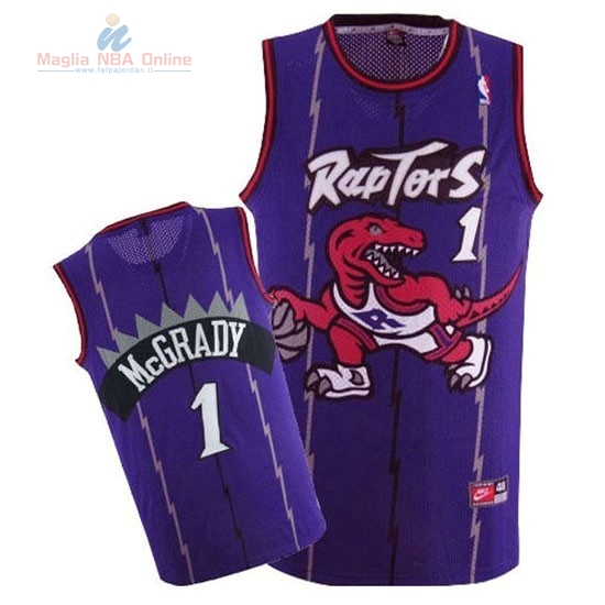 Acquista Maglia NBA Toronto Raptors #1 Tracy McGrady Retro Porpora